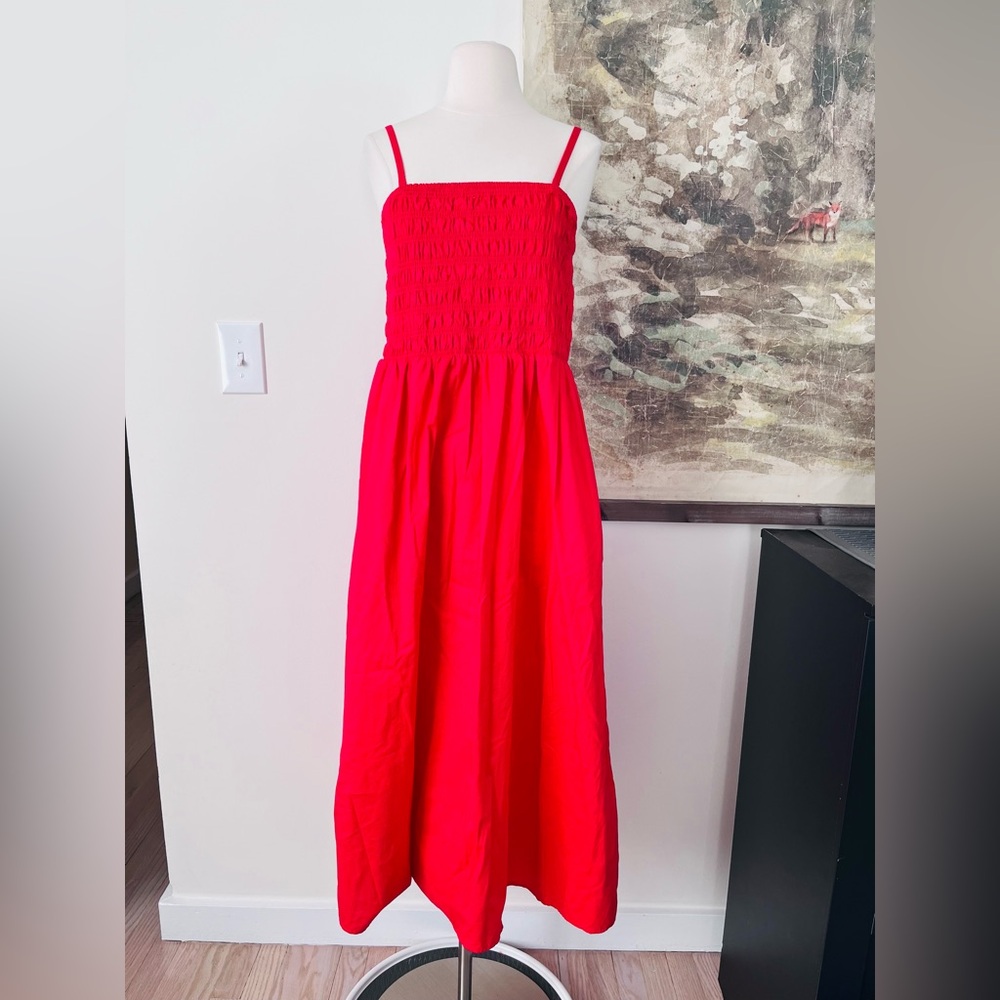 Old Navy Bright Red Midi Dress